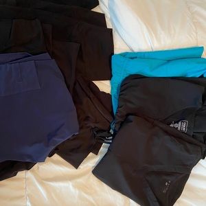 Maternity scrubs 4 pants 3 tops